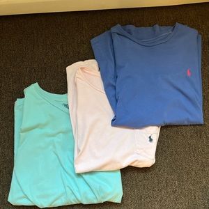 Three polo Ralph Lauren T shirts !